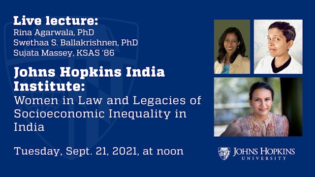 Johns Hopkins India Institute:Women in Law and Socioeconomic Inequality in India
