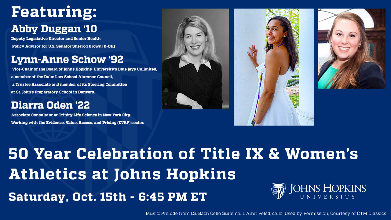 50 Year Celebration of Title IX & Women's Athletics at Johns Hopkins 