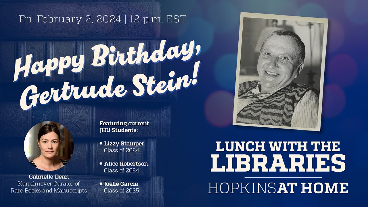 Lunch with the Libraries: Happy Birthday, Gertrude Stein!