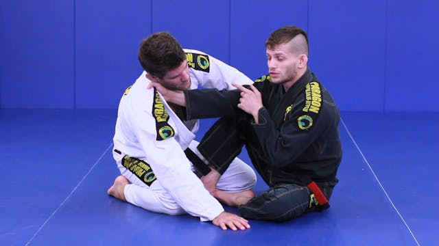 Cross choke to leg pick sweep from bu...