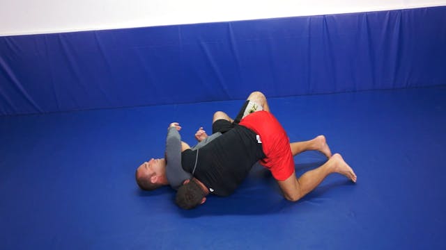 Ankle wrist tilt to arm triangle choke