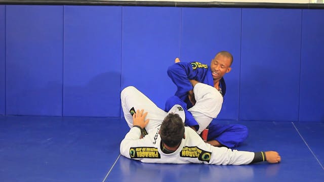 Achilles lock from guard pass in BJJ