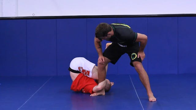 Back roll sweep from inverted DLR guard