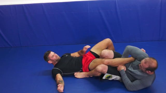 Ankle lock counter to cross side escape