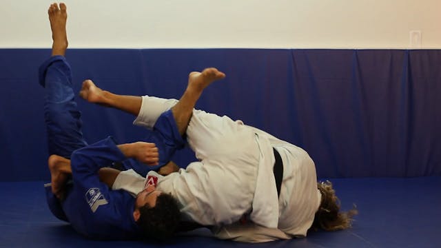 Scissor sweep to bolo back take