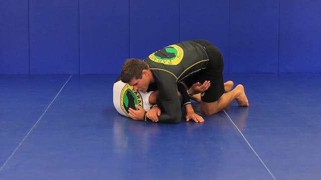 Darce choke from knee shield in BJJ