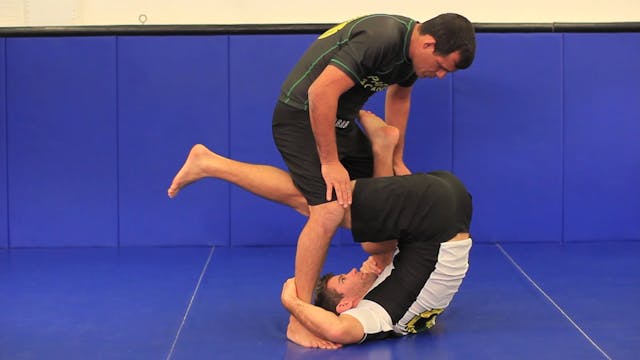 Inverted guard chop sweep