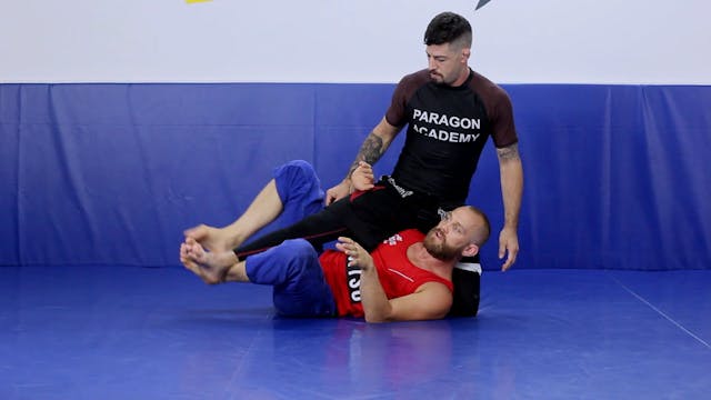 Deep half guard to outside leg ride l...