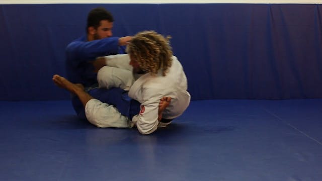 Scissor sweep to foot lock from the h...