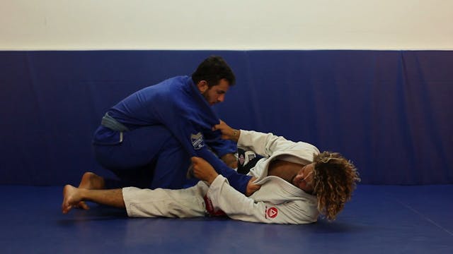 Scissor sweep variation when leg is posted