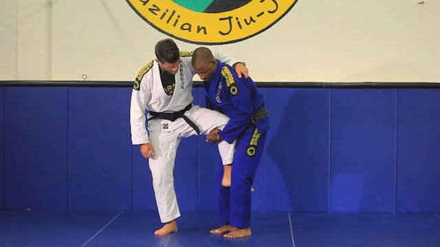 Single leg takedown with the gi