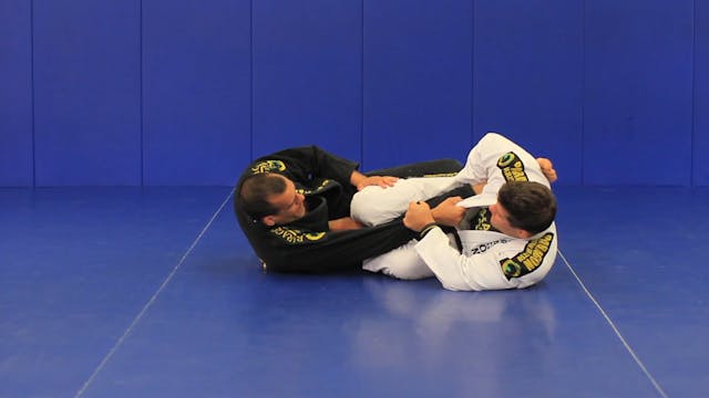 Ankle lock to guard pass combination