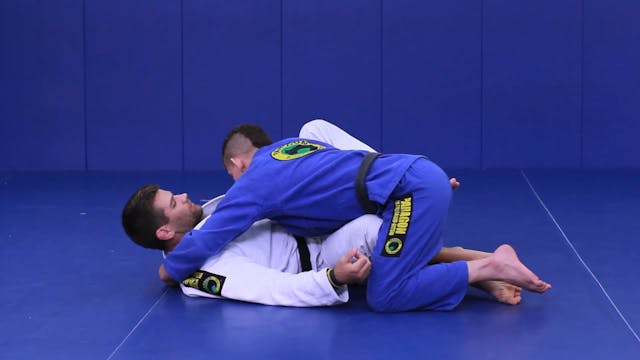 Passing knee shield using hip control