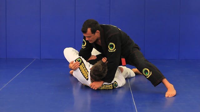 Knee belly position to 180 armlock