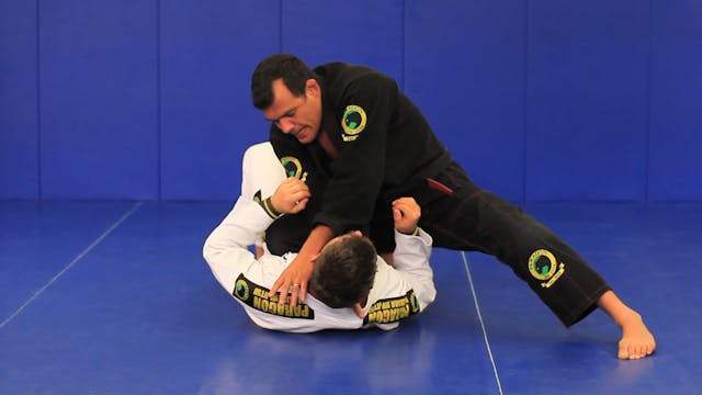 Knee belly transition to mounted cross choke