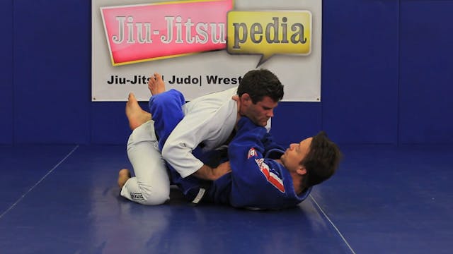 Cross choke from closed guard