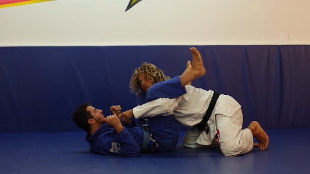 Double underhook pass counter the leg...