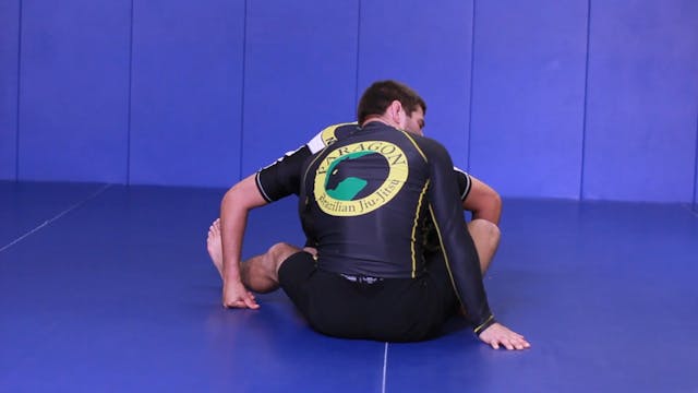 Guillotine choke from knee shield