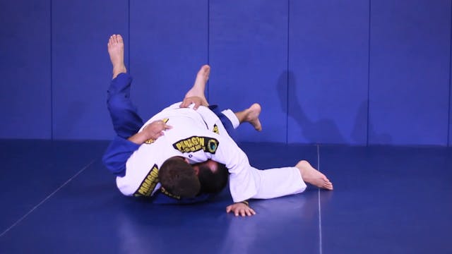 Knee shield to roll over sweep