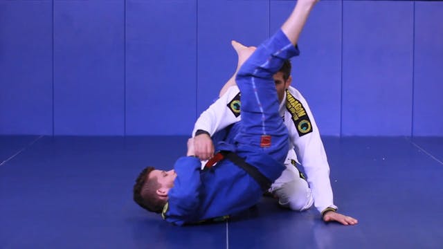 Leg laso to triangle choke