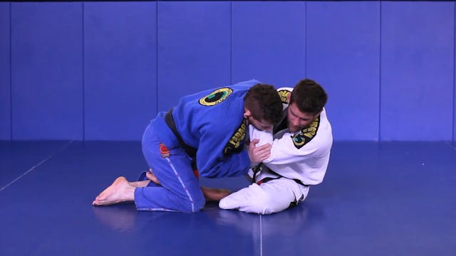 Cross choke and hook sweep combo from butterfly guard