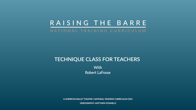 Technique Class for Teachers with Rob...