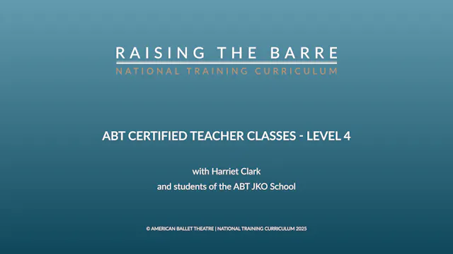 Level 4: ABT Certified Teacher Class