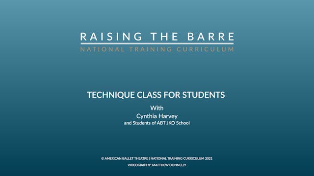 Technique Class for Students with Cyn...