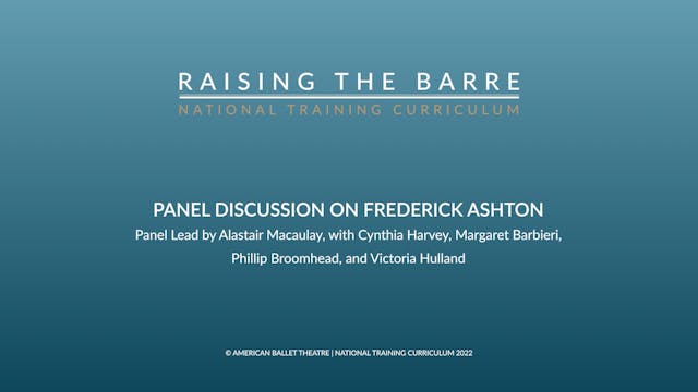 Panel Discussion on Frederick Ashton ...