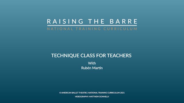 Technique Class for Teachers with Rub...