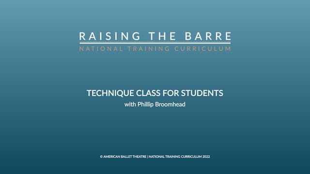 Technique Class for Students (Ages 16...