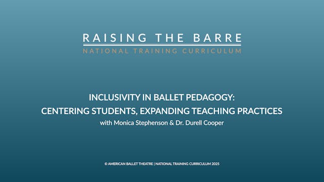 Inclusivity In Ballet Pedagogy: Cente...