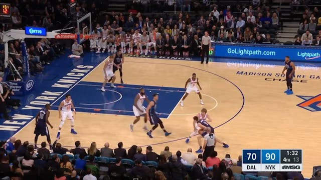 Ron Baker Saves a Loose Ball and Bump...
