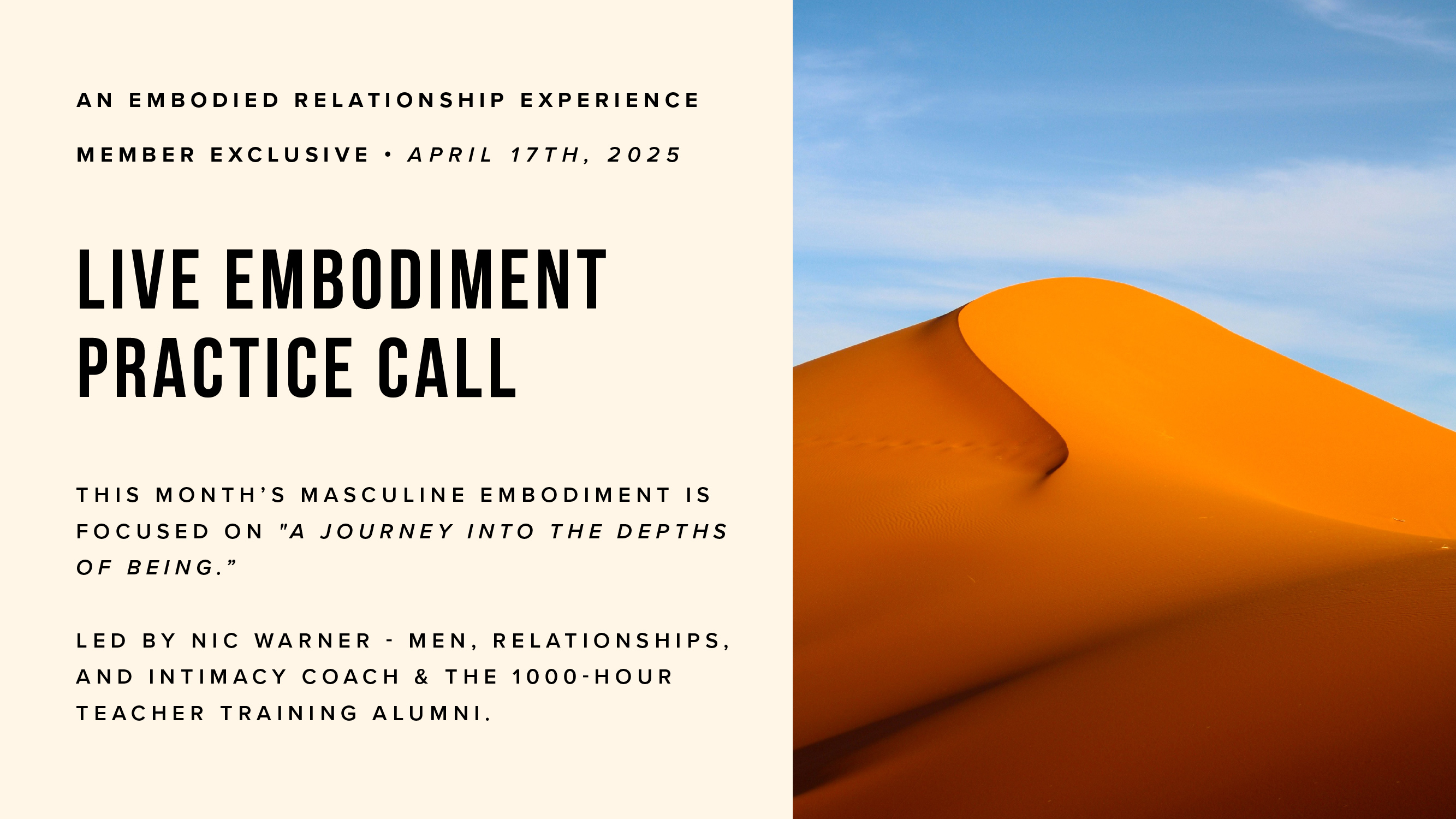 Live Embodiment Practice Call: April 17th