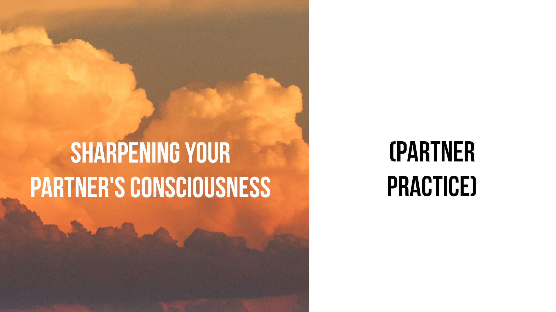 Sharpening Your Partner's Consciousness