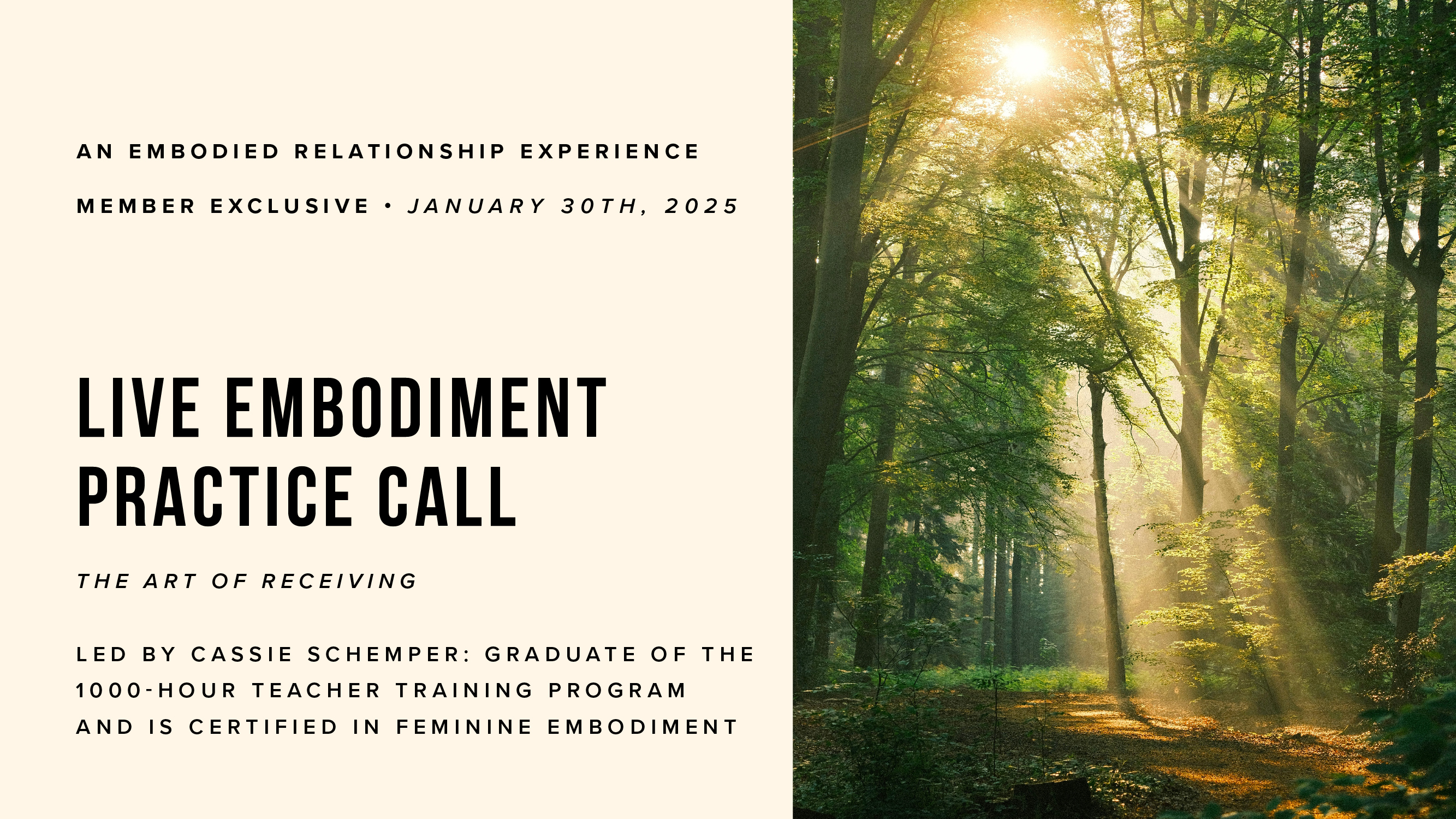 Live Embodiment Practice Call: January 30th, 2025