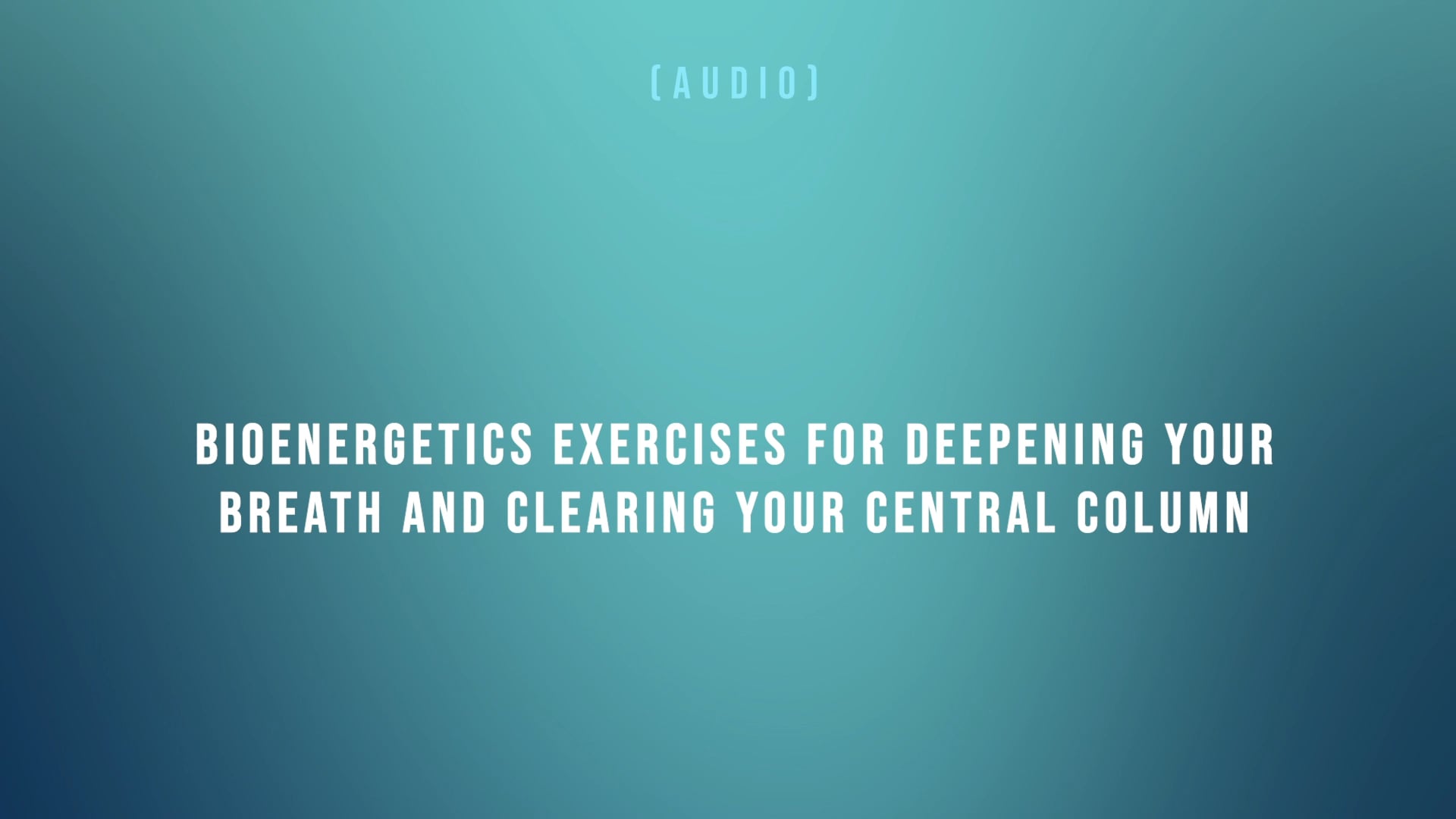 Bioenergetics Exercises