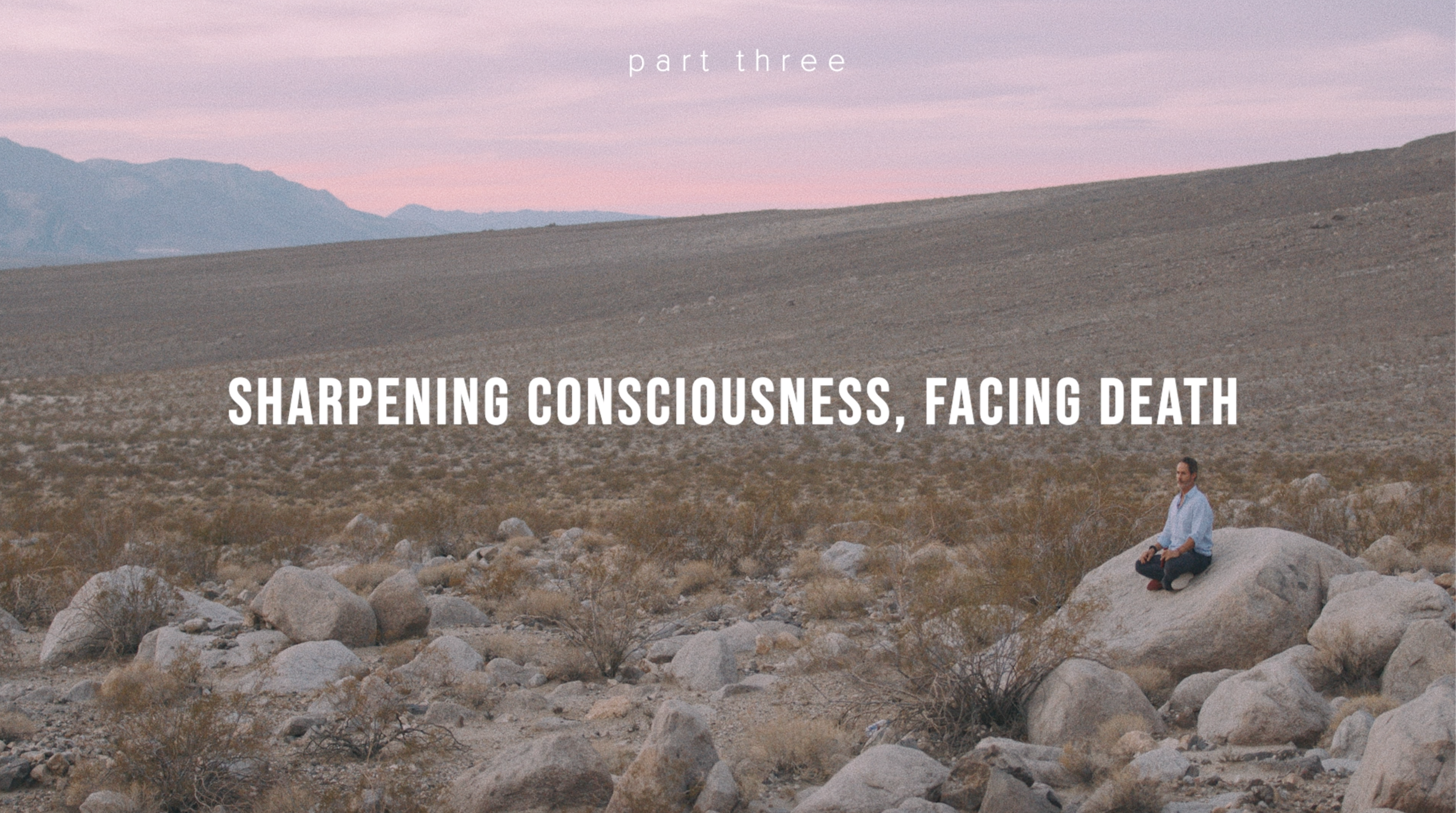 Sharpening Consciousness, Facing Death Part 3
