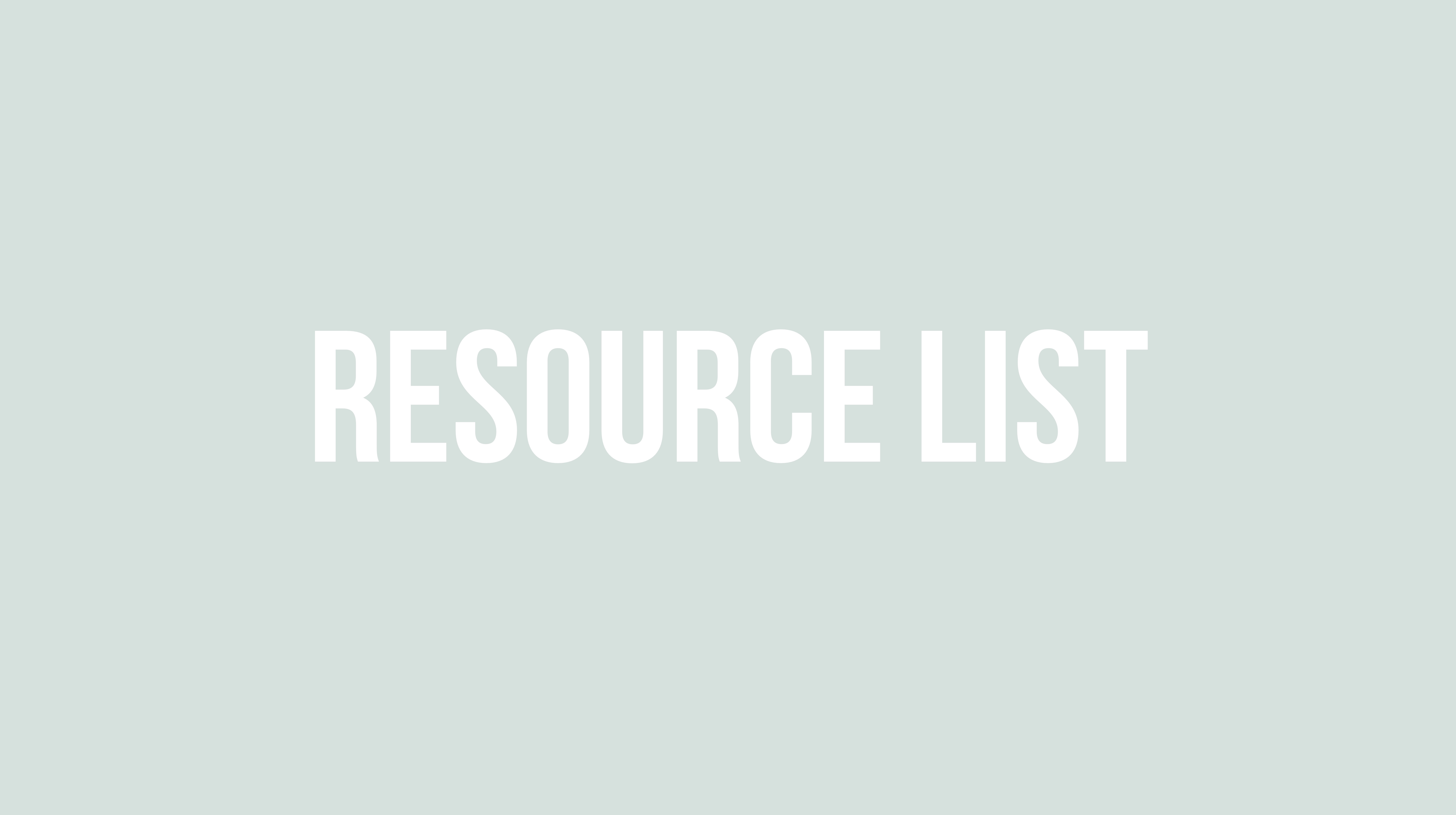 Resource List