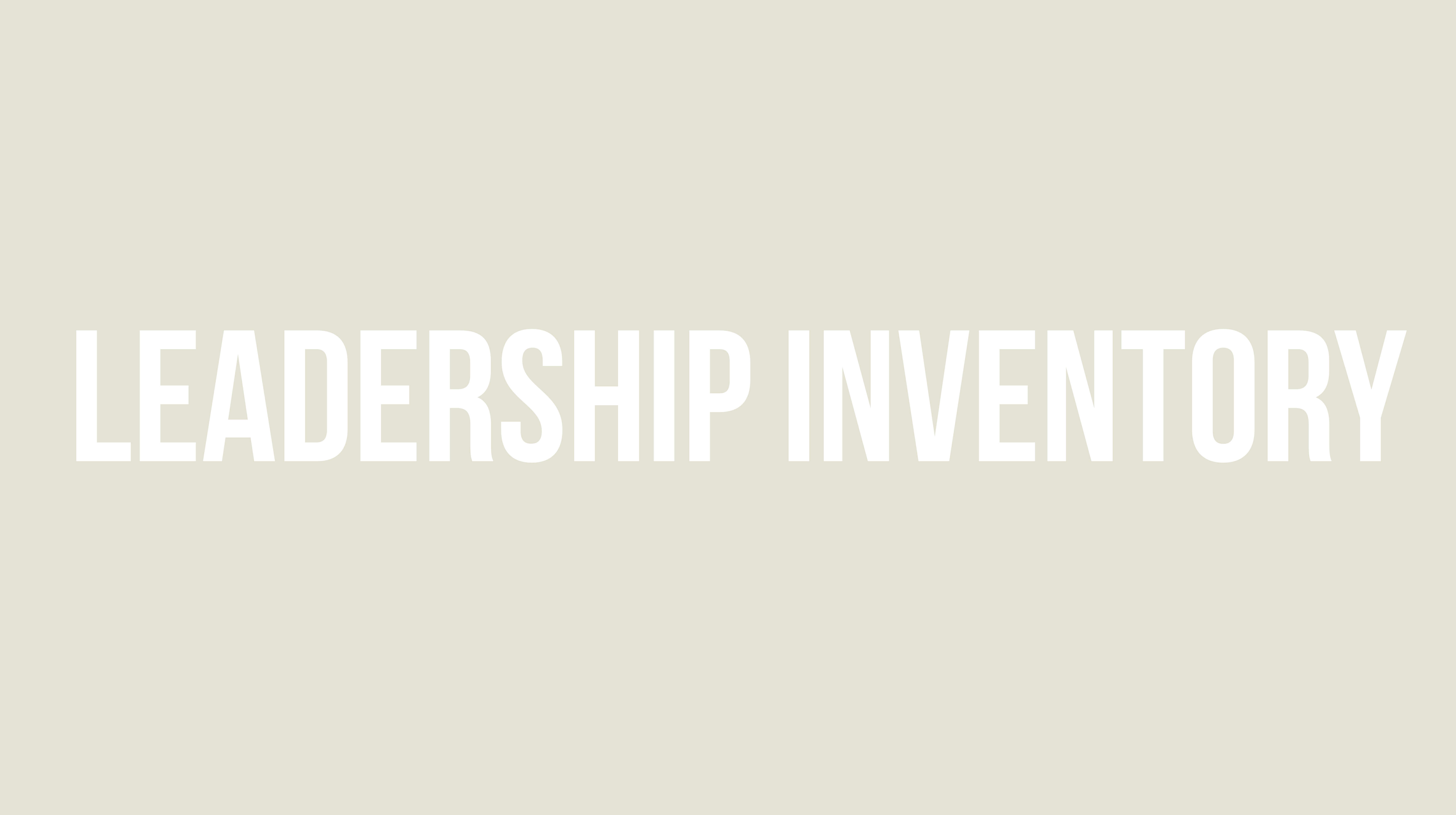 Leadership Inventory