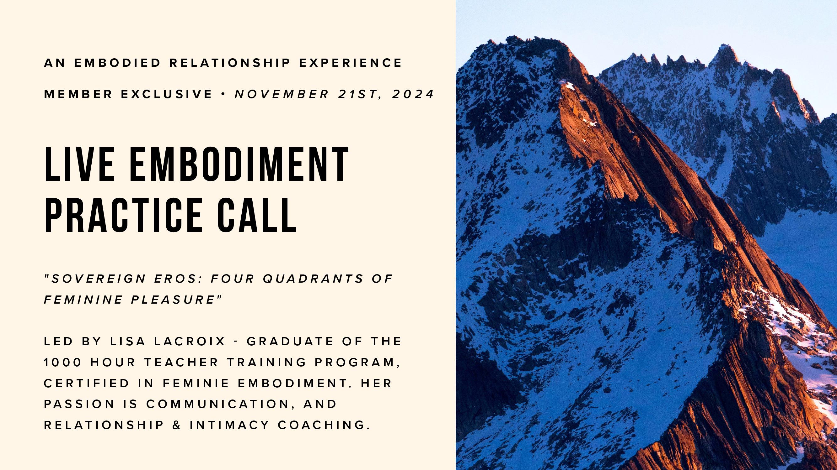Live Embodiment Practice Call, Thursday, November 21st
