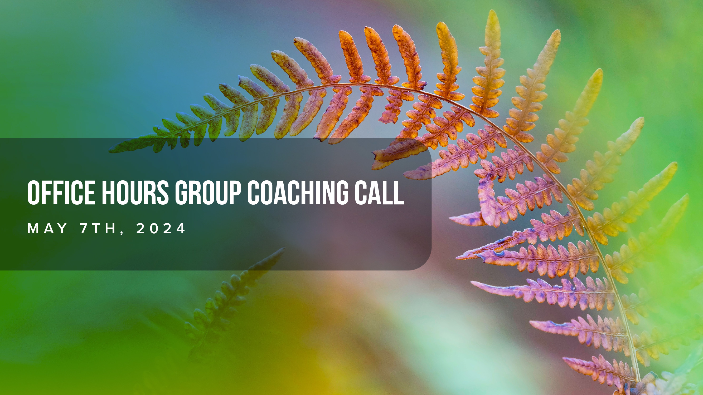 Office Hours Group Coaching Call,  May 7th