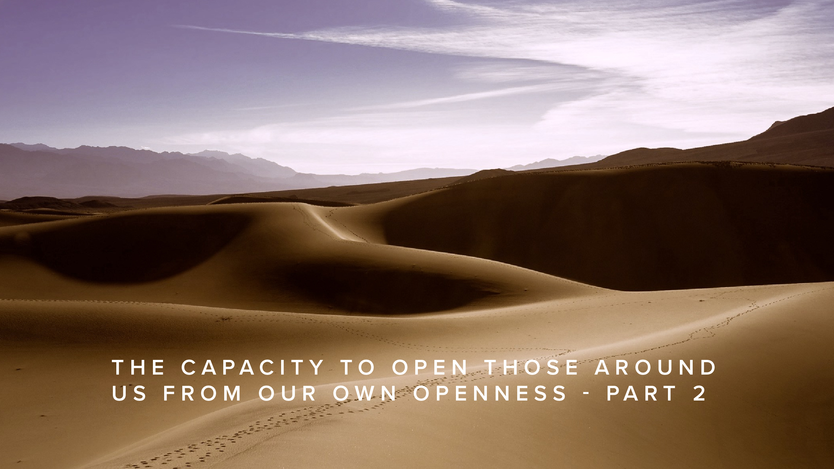 Teaching - The Capacity to Open Those Around Us from Our Own Openness