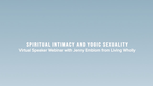 Virtual Speaker Webinar with Jenny Emblom from Living Wholly