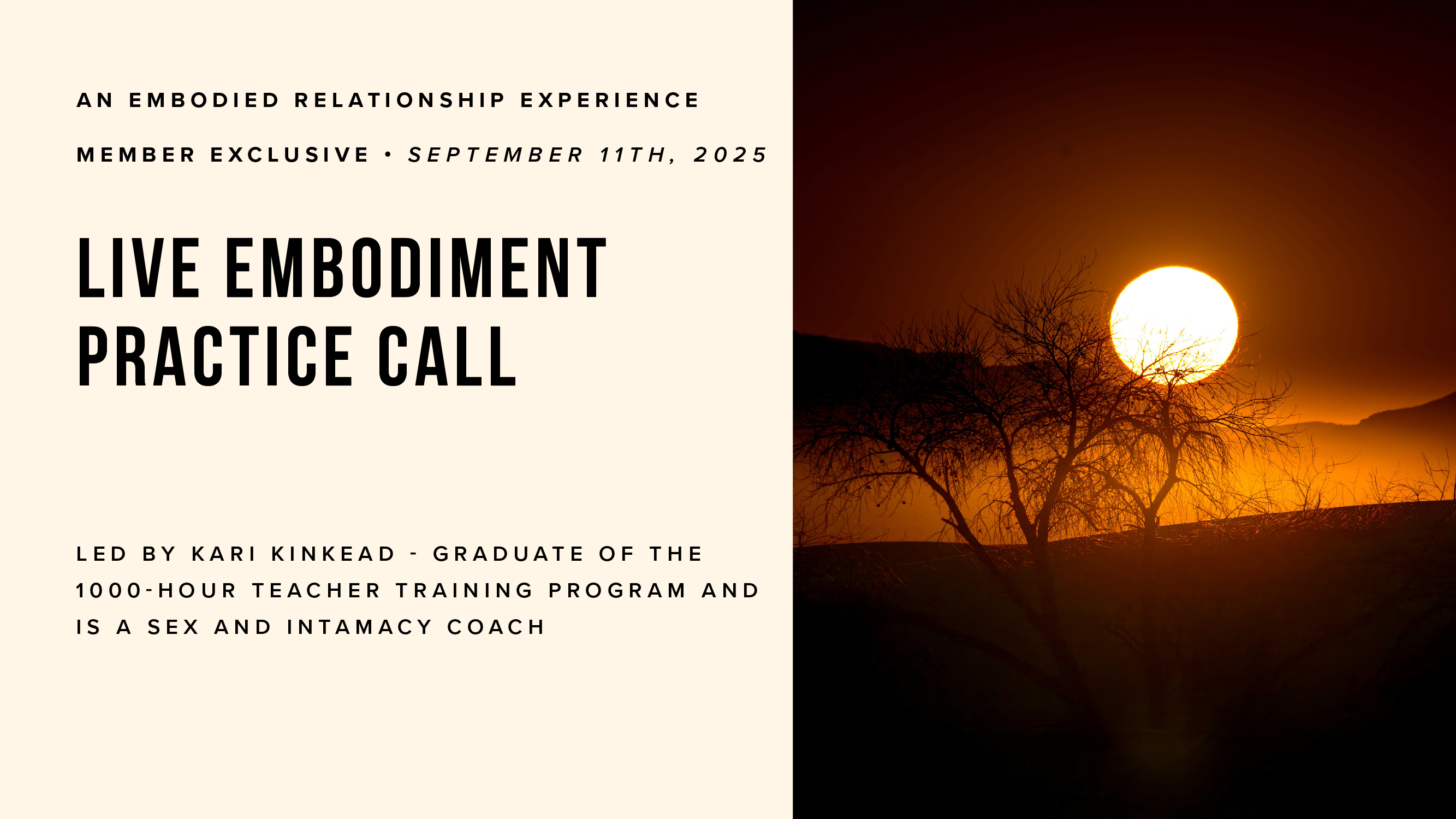 Live Embodiment Practice Call: September 11th
