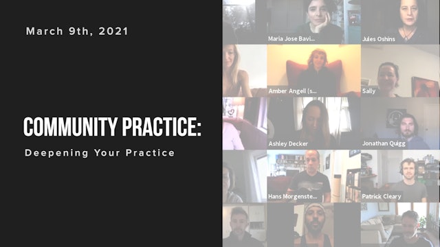 Community Practice: Deepening Your Practice