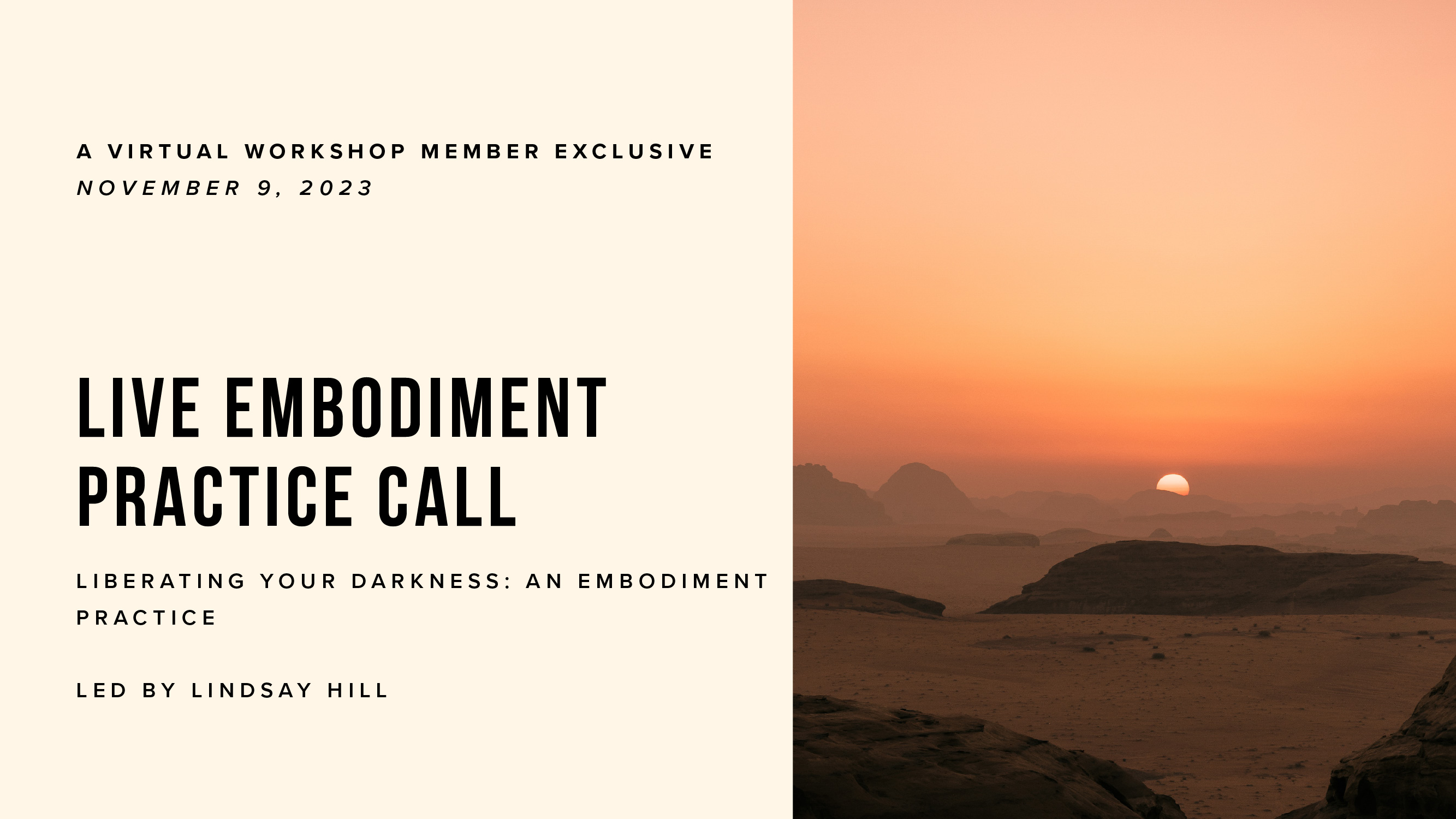 Live Embodiment Practice Call Thursday, Nov 9th