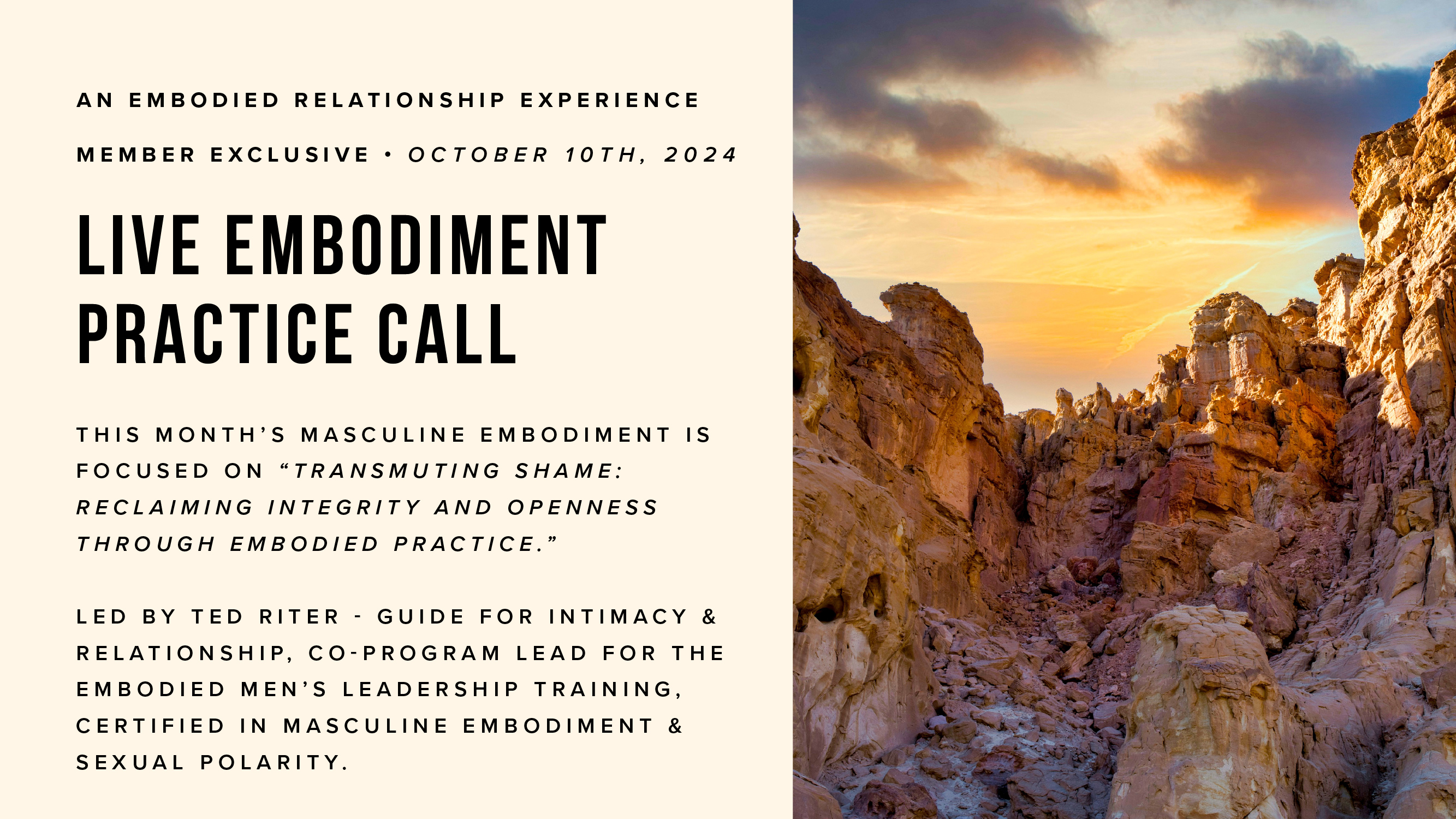 Live Embodiment Practice Call, Thursday, October 10th
