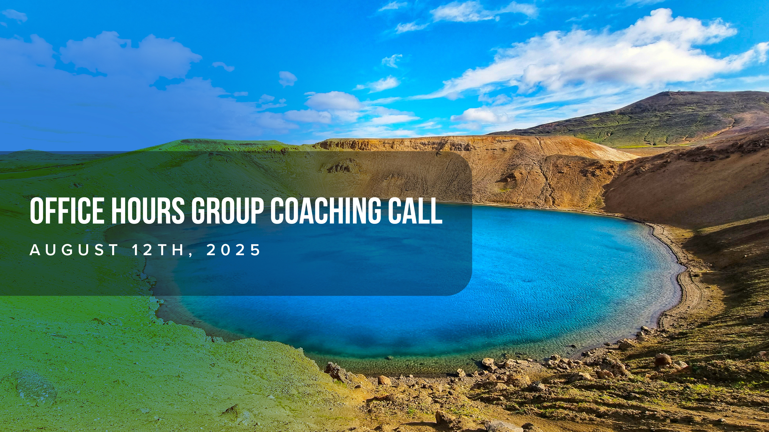 Office Hours Group Coating Call: August 12th