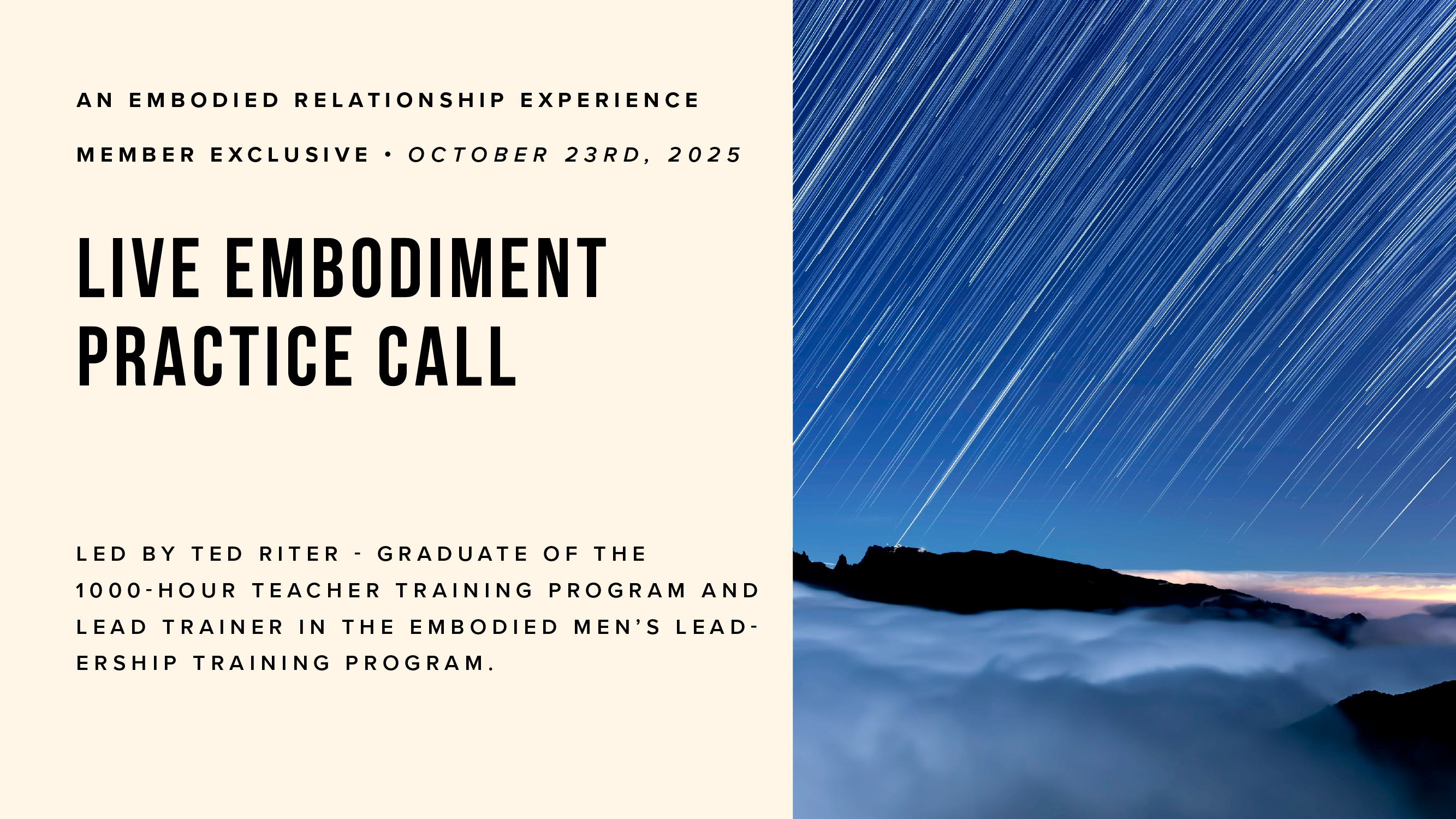 Live Embodiment Practice Call: October 23rd